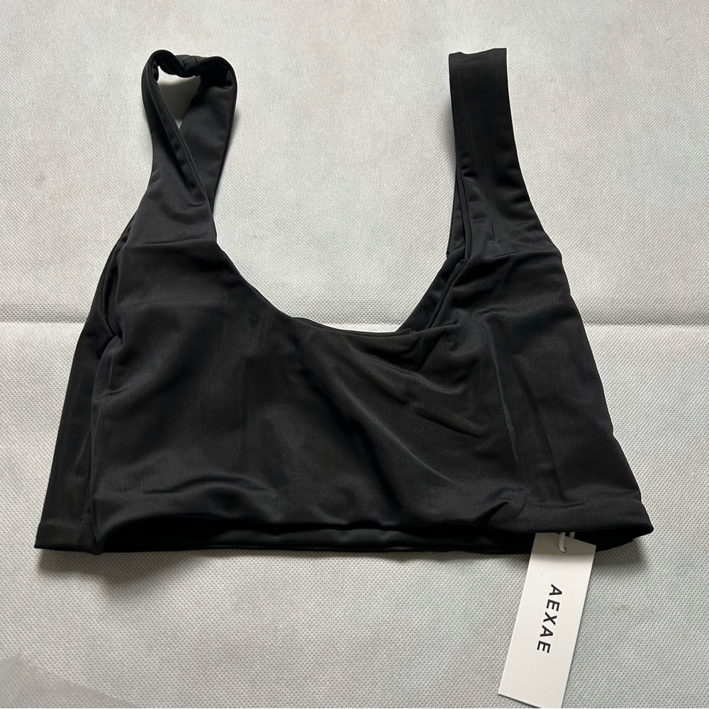 AEXAE black magnum bikini top NWT size medium